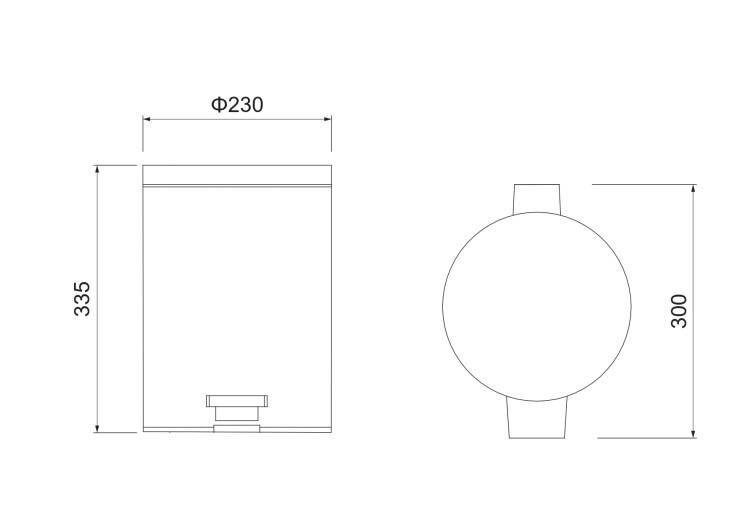 Корзина для мусора с педалью 8л Aquatek полир. хром AQ4992CR