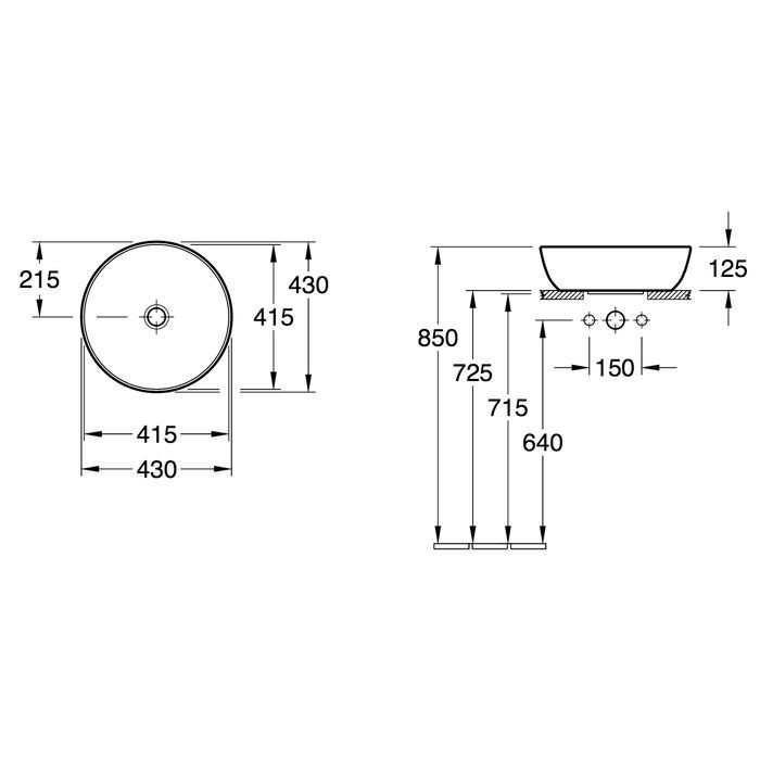 Раковина-чаша Villeroy&Boch Artis 43 417943