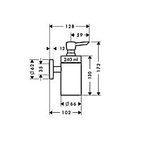 Дозатор для жидкого мыла Hansgrohe Logis 40514000