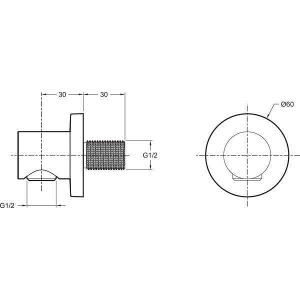 Шланговое подсоединение Jacob Delafon Modulo E8465-CP
