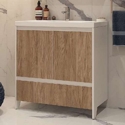 Тумба с раковиной Velvex Klaufs 80.2D.1Y