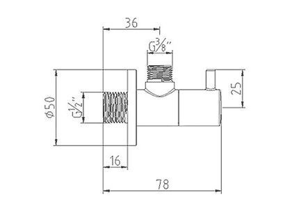 Запорный вентиль Kludi Balance 1584505-00