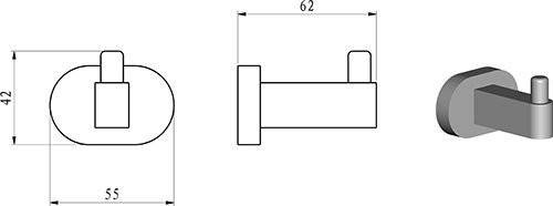 Крючок Ravak Chrome X07P320