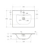 Керамическая раковина 600x460x180 BelBagno BB1923-600