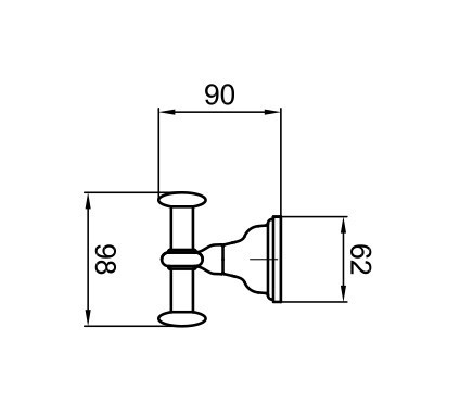 Крючок для полотенец Webert Ottocento AM500401