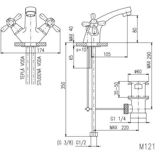 Смеситель Rav Slezak Morava M127.5