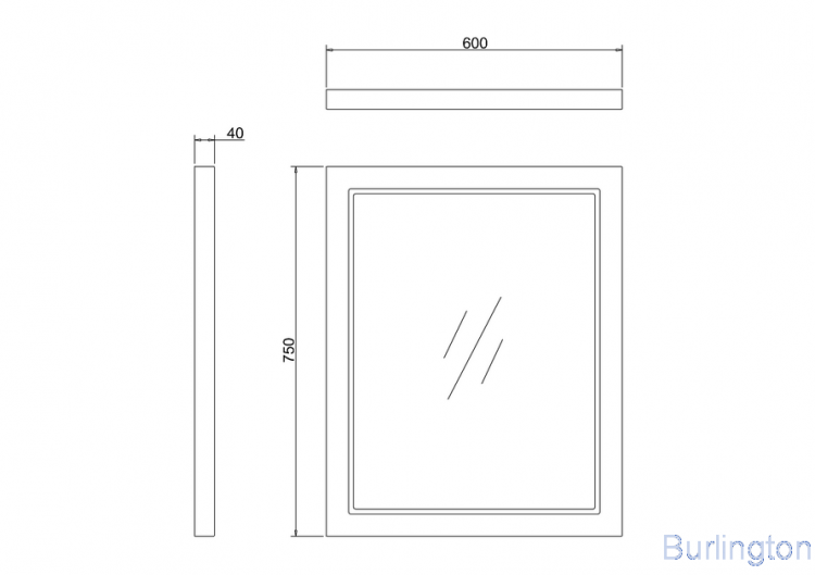 Зеркало в раме 60см, цвет Песочный