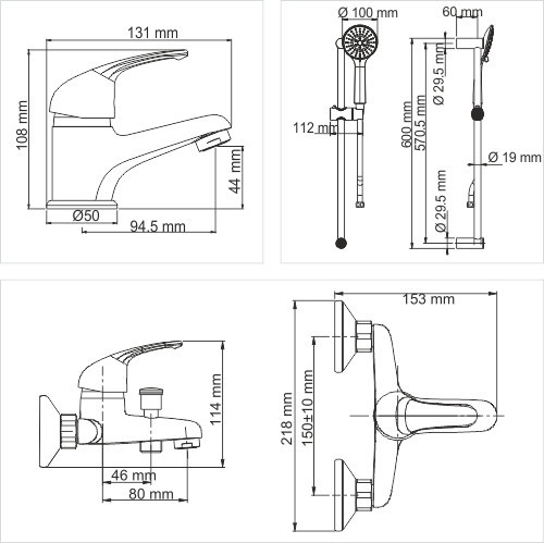 WasserKRAFT A31011 Комплекдля ванной 3 1