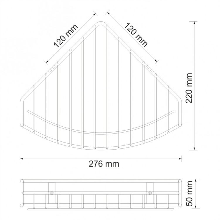 WasserKRAFT K-1511 Полка металлическая