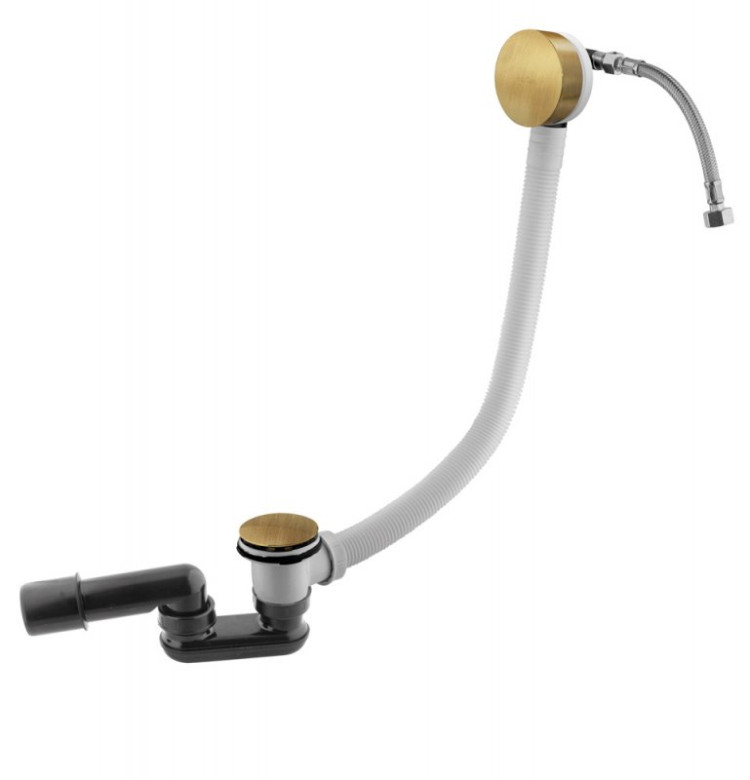 Слив перелив с наполнением ванны через перелив, донный клапан с системой Клик-клак Cezares CZR-B-STW-01