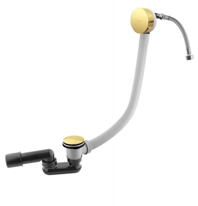 Слив перелив с наполнением ванны через перелив, донный клапан с системой Клик-клак Cezares CZR-B-STW-01