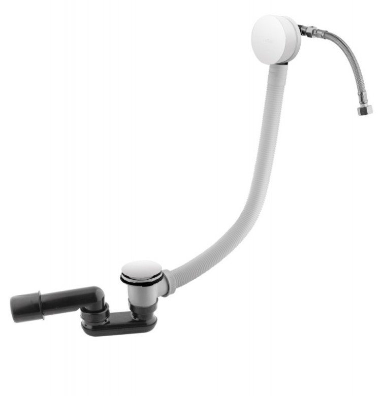 Слив перелив с наполнением ванны через перелив, донный клапан с системой Клик-клак Cezares CZR-B-STW-01