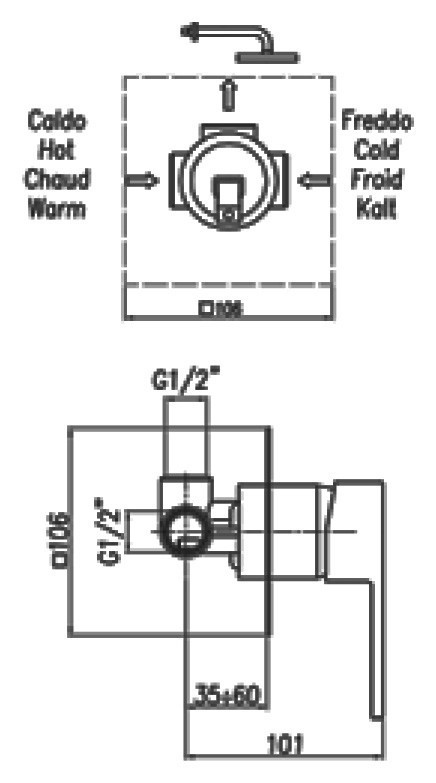Смеситель для душа Webert Pegaso PE880101