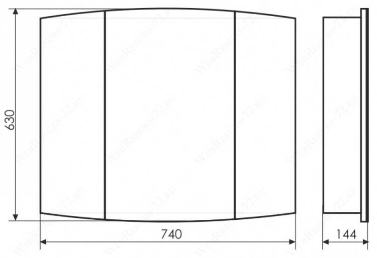 Зеркальный шкаф Comforty Лаура 75-3