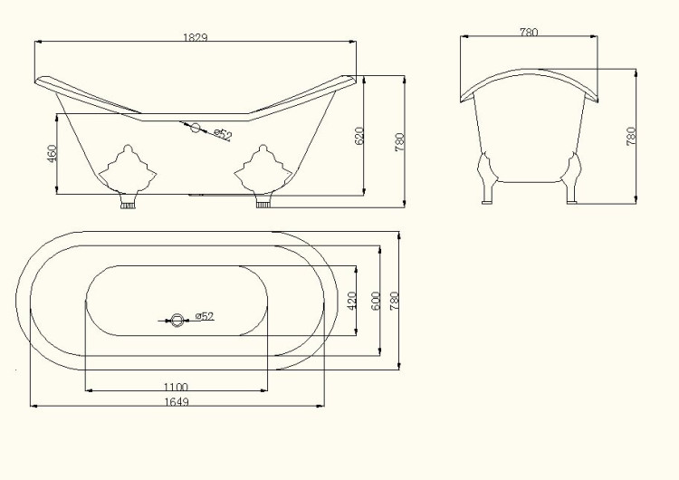 Чугунная ванна Sharking SW-1005A 183x78