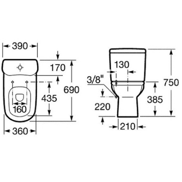 Бачок для унитаза Roca Giralda 341469000