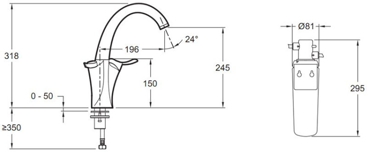 Смеситель для кухни Jacob Delafon Carafe E18865