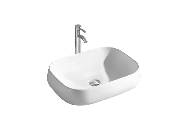 Раковина накладная для установки на столешницу Aquatek AQ5526-MW 560*420*140, матовый белый