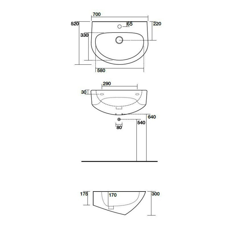 Раковина Kerasan Aquatech 3740