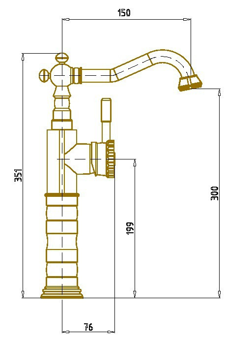 Смеситель для раковины Bronze de Luxe Windsor 21888