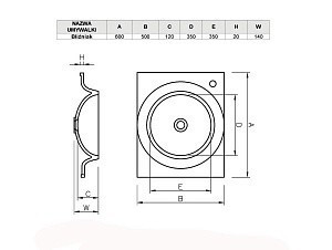 Раковина Vayer Boomerang 600х500