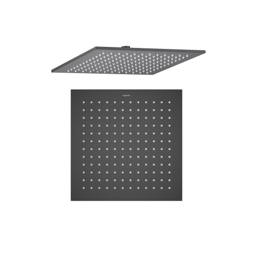 Квадратный верхний душ  300*300*7 мм Aquatek, матовый черный AQ2078MB