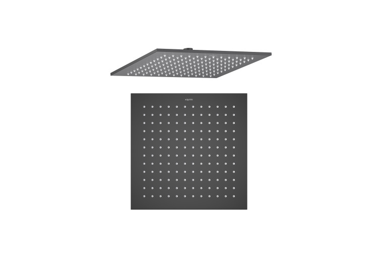 Квадратный верхний душ 300*300*7 мм Aquatek, матовый черный AQ2078MB