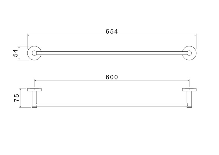 Полотенцедержатель 600 мм Aquatek AQ4114CR Европа