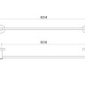 Полотенцедержатель 600 мм Aquatek AQ4114CR Европа