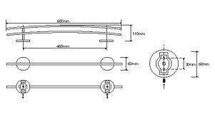 Держатель для полотенец Bemeta Alfa 102410052