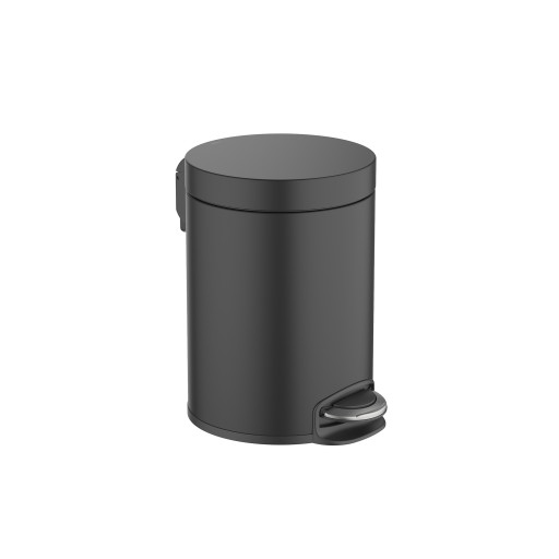 Корзина для мусора с педалью 5л Aquatek матовый черный AQ4991MB