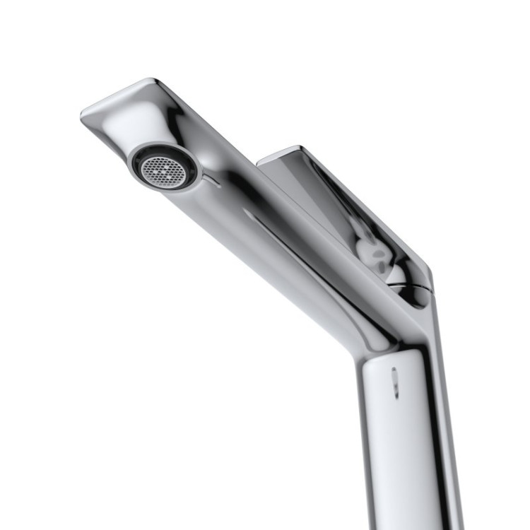 Смеситель для накладной раковины без донного клапана Cezares LINER-LC-01-W0