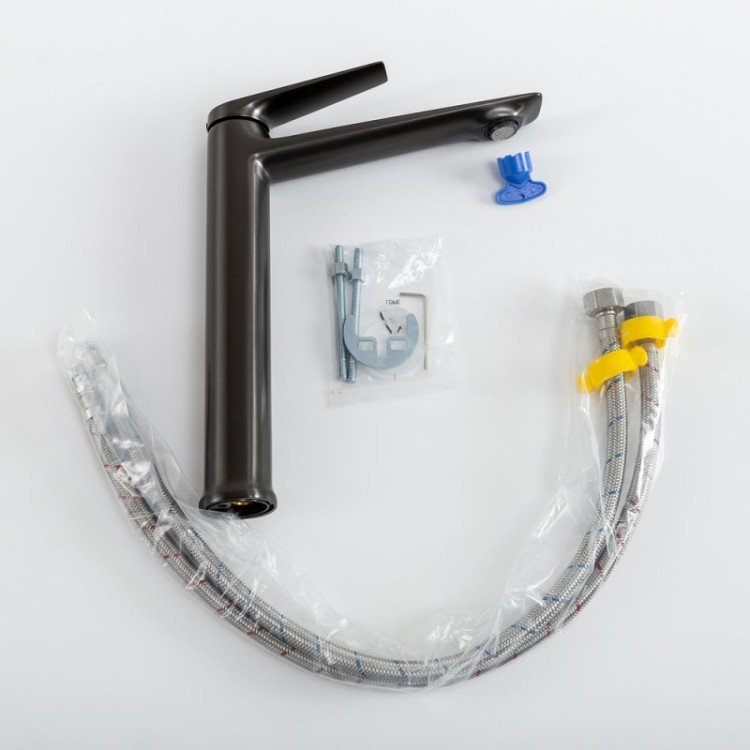 Смеситель для накладной раковины без донного клапана Cezares LINER-LC-01-W0