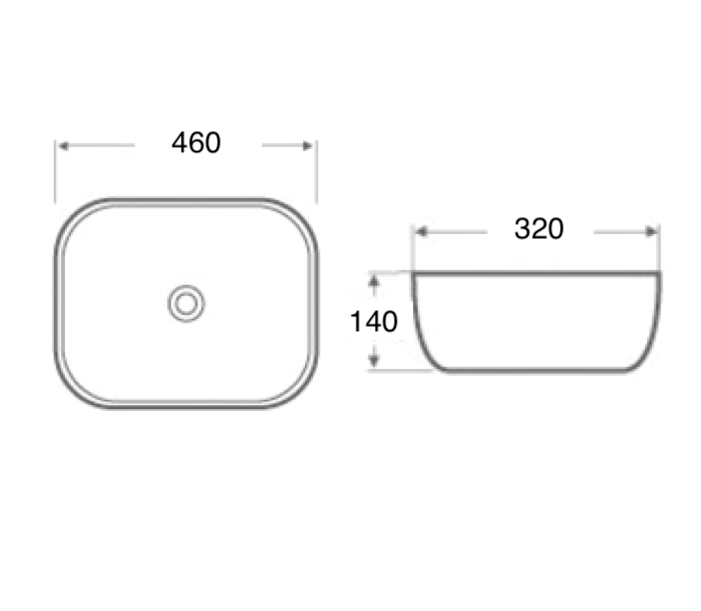 Раковина-чаша Mira 46 MR-4632WG