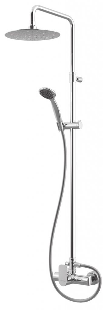 Душевая стойка телескопическая со смесителем, с верхним и ручным душем, верхний душ диаметр 230 мм из ABC Cezares CZR-B-CDA-01