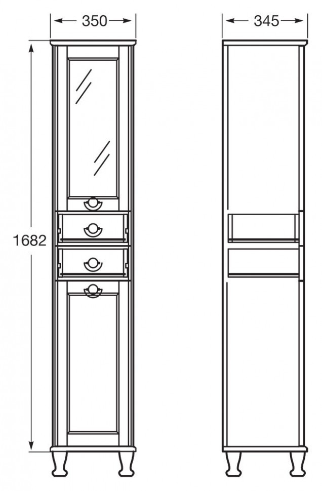 Шкаф пенал Roca America 35