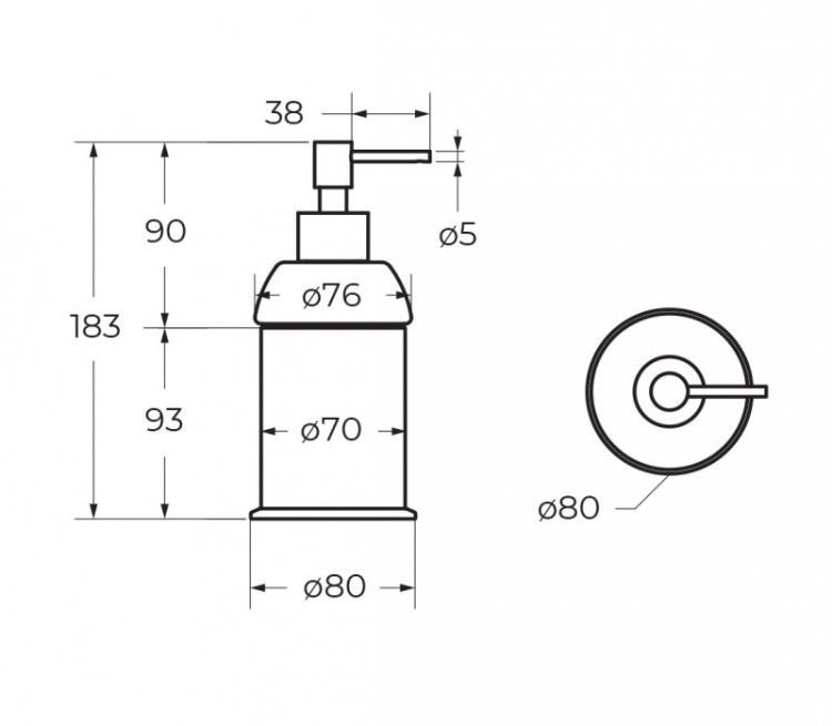 Диспенсер для мыла настольный Cezares APHRODITE-SOIP-03/24