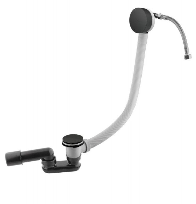 Слив перелив с наполнением ванны через перелив, донный клапан с системой Клик-клак Cezares CZR-B-STW-02