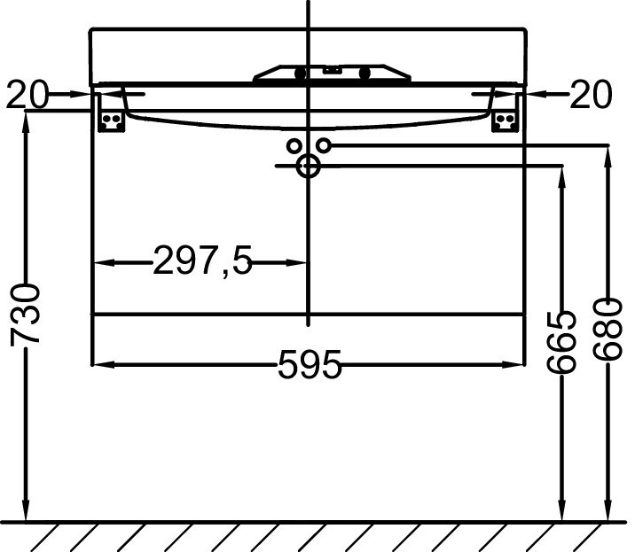 Мебель для раковины-столешницы 60 см, 2 выдвижных ящика Jacob Delafon RYTHMIK EB1300-E70
