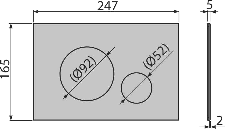 Кнопка управления для скрытых систем инсталляции, alunox-мат/глянец Alcadrain Turn