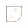 Душевой уголок MOLVENO-R-22 Cezares MOLVENO-R-22-100+30-C-BORO-IV