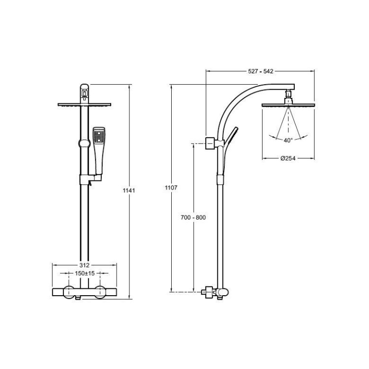 Душевая система Jacob Delafon Talan E11717RU-CP