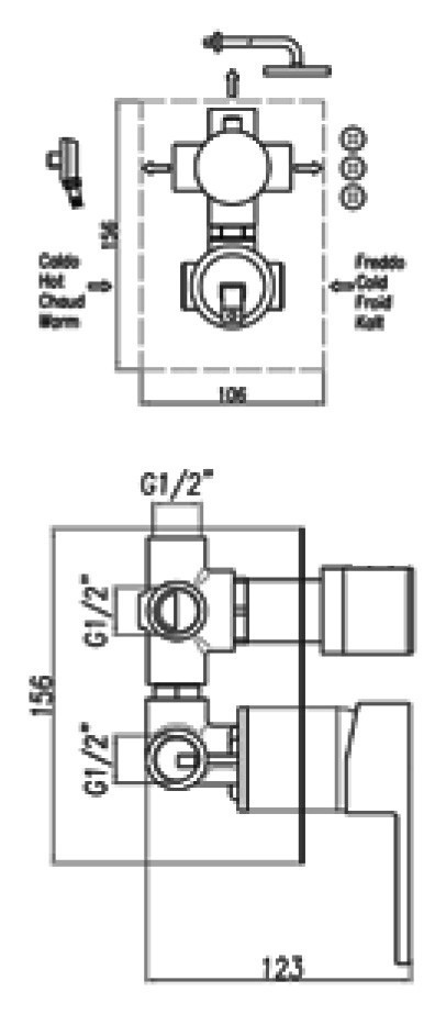 Смеситель для душа Webert Pegaso PE880601