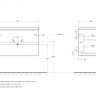 База под раковину подвесная с двумя выкатными ящиками 800x450x500 BelBagno ALBANO-800-2C-SO-RVB