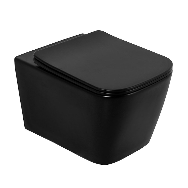 Сиденье дюропласт, soft close, металлическое крепление Cezares BB3202SC-MB