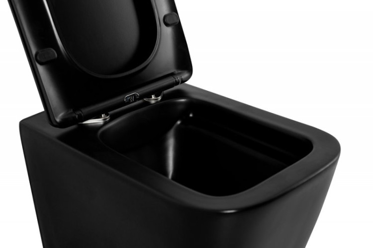 Сиденье дюропласт, soft close, металлическое крепление Cezares BB3202SC-MB