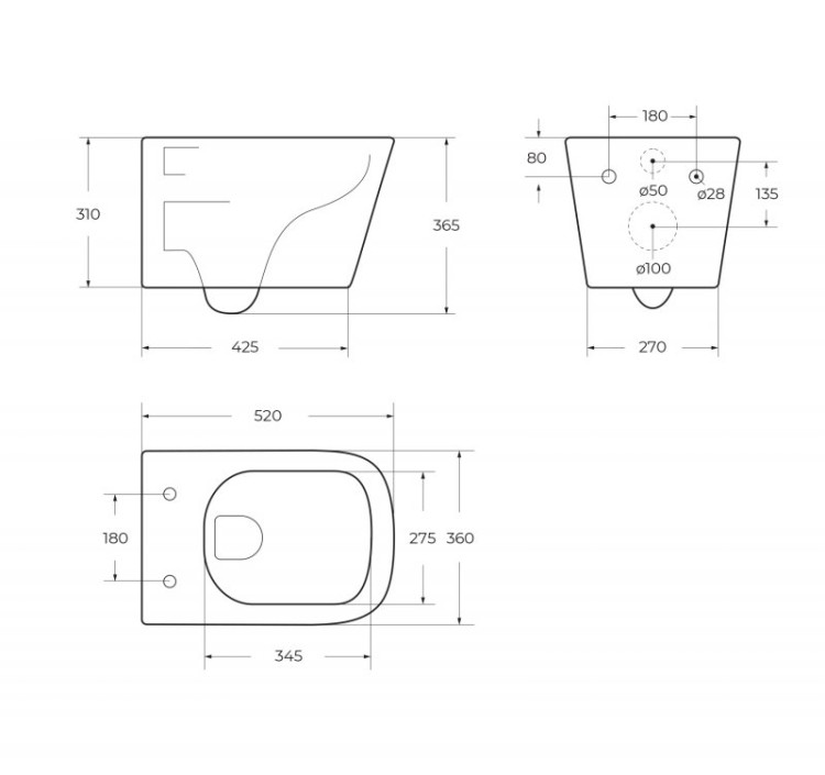 Сиденье дюропласт, soft close, металлическое крепление Cezares BB3202SC-MB