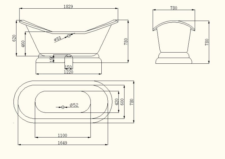 Чугунная ванна Sharking SW-1005В 183x78