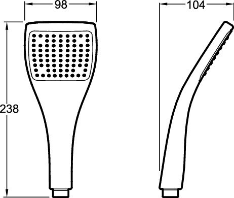 Большой ручной душ (77 выпускных отверстий) Jacob Delafon EO E3877-CP