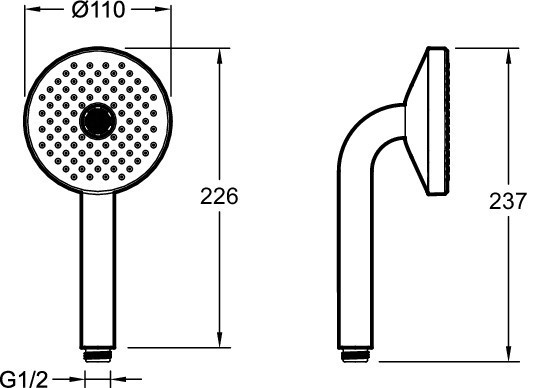 Ручной душ Jacob Delafon DUO E27796-BLV